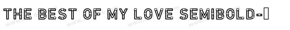 the best of my love semibold字体转换